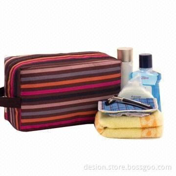 Toiletry travel kits, made of polyester, suitable for travel